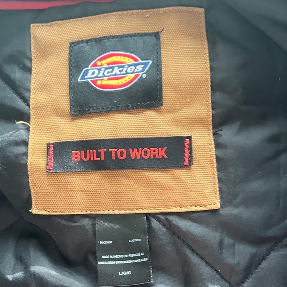 Dickies Men's Plaid Shirt Jacket - Brown, Green and Gold - Picture 8 of 9